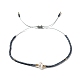 Glass Imitation Pearl & Seed Braided Bead Bracelets(WO2637-11)-1