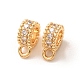 Brass Micro Pave Cubic Zirconia Tube Bails(KK-F942-12G)-1