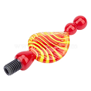 Handmade Lampwork Handle, For Wax Seal Stamp Making, Sienna, 7.5x2.85x1.85cm(AJEW-WH0140-02C)