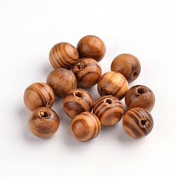 Wood Beads, Dyed, Lead Free, Round, Peru, 12mm, Hole: 3mm, about 1070pcs/500g(TB611Y-12mm-01)