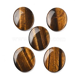 Natural Tiger Eye Cabochons, Flat Oval, 44.5~45x37.5~38x6~7mm(G-A258-01F)