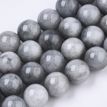 Natural Hawk's Eye Beads Strands, Eagle Eye Stone, Round, 10mm, Hole: 1mm, about 39pcs/strand, 15.35 inch(39cm)
