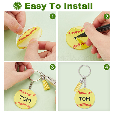 DIY Baseball Keychain Making Kit(DIY-GA0005-59)-3