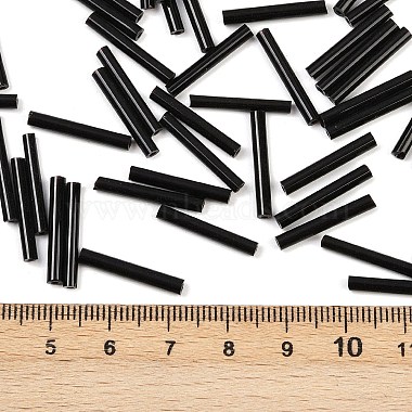 Opaque Glass Bugle Beads(SEED-R028-2x18-C01)-2