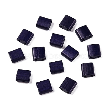 5mm DarkBlue Rectangle Glass Beads