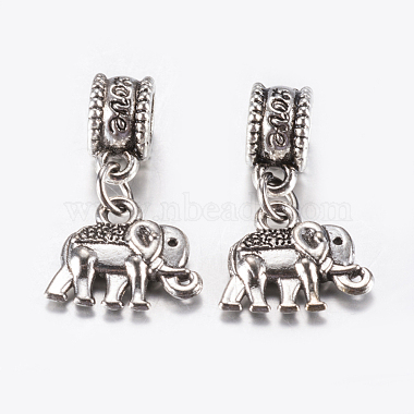 22mm Elephant Alloy Dangle Beads