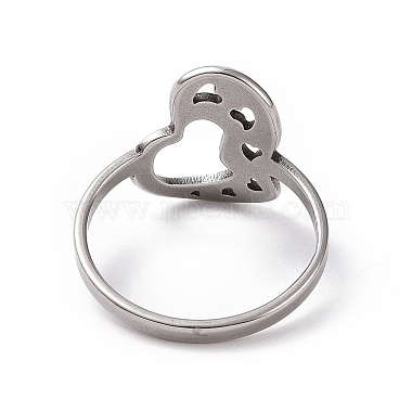 201 Stainless Steel Heart Finger Ring(RJEW-J051-33P)-3