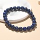 Natural Lapis Lazuli(Dyed) Bead Stretch Bracelets(BJEW-K212-B-047)-1