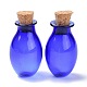 Oval Glass Cork Bottles Ornament(AJEW-O032-03B)-1