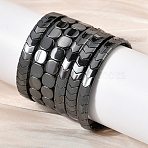 Non-magnetic Synthetic Hematite Stretch Bracelets for Men Women, Mixed Shapes, Mixed Shapes, Inner Diameter: 2.20 inch(5.6cm)(BJEW-G783-01)