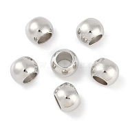 CCB Plastic Round Beads, Silver, 11.5x8.5mm, Hole: 6.5mm(ALUM-U001-07B-08)