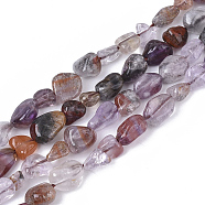 Natural Quartz Beads Strands, Nuggets, Tumbled Stone, 5~11x5~8x3~6mm, Hole: 0.8mm, about: 52~56pcs/Strand, 15.94 inch(40.5cm)(G-S363-057)