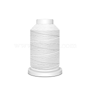 Waxed Polyester Cord, Flat, White, 1mm, about 76.55 yards(70m)/roll(YC-E011-A-01)