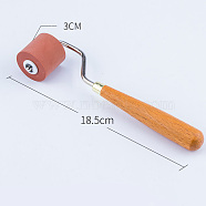 Rubber Roller Brush, with Wood Handle, DIY Diamond Painting Tool, Indian Red, 18.5x3cm(DRAW-PW0003-24C)