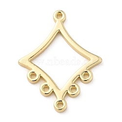 Brass Chandelier Component Links, Connector, Golden, Rhombus, 19x15x1mm, Hole: 1mm(KK-H450-02B-G)