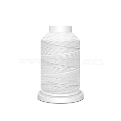 Waxed Polyester Cord, Flat, White, 1mm, about 76.55 yards(70m)/roll(YC-E011-A-01)