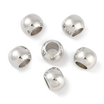 CCB Plastic Round Beads, Silver, 11.5x8.5mm, Hole: 6.5mm