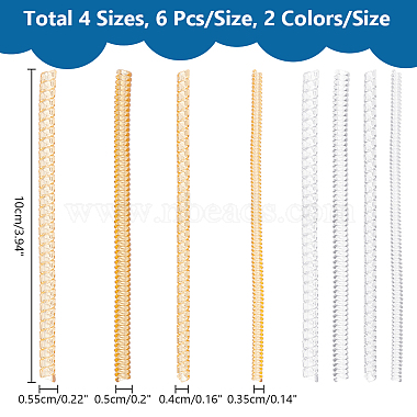 Unicraftale 24Pcs 8 Styles Plastic Spring Coil(TOOL-UN0001-40)-2