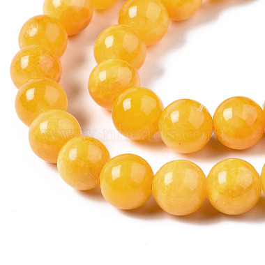 Natural Dyed Yellow Jade Gemstone Bead Strands(X-G-R271-10mm-Y07)-3