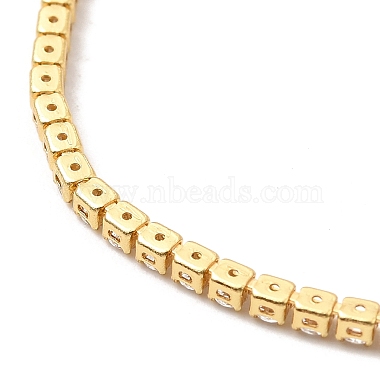 Adjustable Rack Plating Brass Cubic Zirconia Chain Bracelets(BJEW-A132-01G)-3