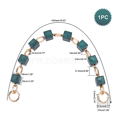 correa para bolso con cadena cuadrada de acrílico(FIND-WH0092-29B)-3