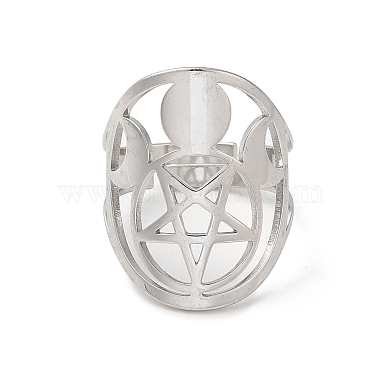 304 verstellbare Ringe aus Edelstahl für Damen(RJEW-G291-01P)-2