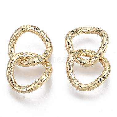 Real 18K Gold Plated Clear Ring Brass+Cubic Zirconia