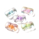 UV Plating Rainbow Iridescent Acrylic Beads(OACR-H112-15D)-1