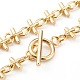 Brass Bar Link Chain Necklaces(NJEW-JN03355)-2