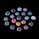 印刷されたガラスの平らな丸いカボション(GGLA-N004-12mm-G-WH)-7