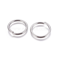 304 Stainless Steel Jump Rings, Open Jump Rings, Stainless Steel Color, 9 Gauge, 29.5x3mm, Inner Diameter: 24mm(STAS-E464-09H-P)