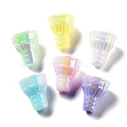 UV Plating Acrylic Beads, Iridescent, Luminous Glow in the Dark, Ice Cream, 20.5x17.5mm, Hole: 3.2mm(MACR-K357-10A)