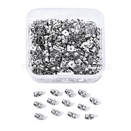 Iron Ear Nuts, Butterfly Earring Backs for Post Earrings, Platinum, 6x4x3mm, Hole: 0.7~1mm, 200pcs/box(IFIN-YW0001-01P)