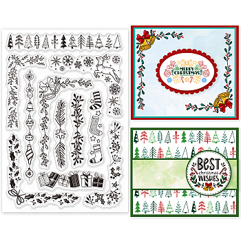 Custom PVC Plastic Clear Stamps, for DIY Scrapbooking, Photo Album Decorative, Cards Making, Christmas Socking, 160x110x3mm