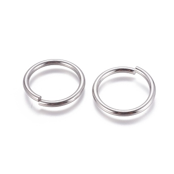 304 Stainless Steel Jump Rings, Open Jump Rings, Stainless Steel Color, 9 Gauge, 29.5x3mm, Inner Diameter: 24mm