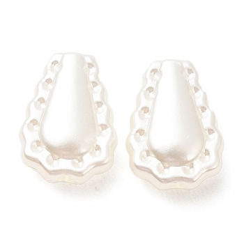 ABS Plastic Imitation Pearl Beads, Teardrop, White, 17x12x6mm, Hole: 1.8mm, about 833pcs/500g