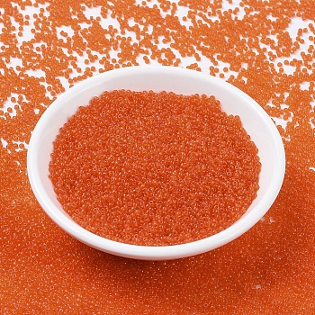 MIYUKI Round Rocailles Beads, Japanese Seed Beads, 11/0, (RR139) Transparent Tangerine, 2x1.3mm, Hole: 0.8mm, about 1111pcs/10g