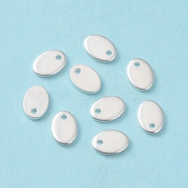 Silver Oval 304 Stainless Steel Charms