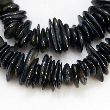 6mm Black Chip Freshwater Shell Beads