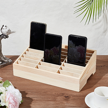 24-Grid Wooden Cell Phone Storage Box(AJEW-WH0258-969A)-5