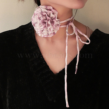 Flamingo Flower Cloth Necklaces