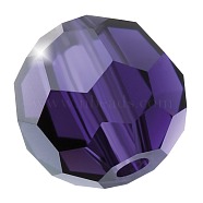 Preciosa&reg Crystal Beads, Czech Crystal, 451 19 602 Round, 20480 Deep Tanzanite, 6mm, Hole: 1.2mm(X-PRC-BB6-20480)