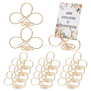 Iron Spiral Place Card Holders, Memo Holders, for Restaurants, Wedding, Office, Infinity, Golden, 76x43x52mm(AJEW-WH0318-04G)