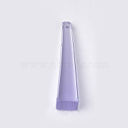 Translucent Resin Pendants, Dyed, Trapezoid, Lilac, 48.5~49x11~11.5x10mm, Hole: 1.5mm(CRES-T014-16A)