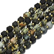 Natural African Turquoise Beads Strands, Faceted, Cube, 6.5~7.5x6.5~7.5x6.5~7.5mm, Hole: 1.2mm, about 43~44pcs/strand, 15.35~15.55 inch(39~39.5cm)(G-I376-D63-01)