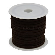 Faux Suede Cord, Faux Suede Lace, Coconut Brown, 4x1.5mm, about 5.46 yards(5m)/roll(X-LW-R003-4mm-7)