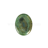 Natural Moss Agate Worry Stones, Massage Tools, Oval, 45x35mm(G-PW0007-134H)