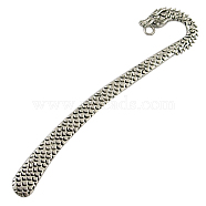 Tibetan Style Alloy Bookmarks, Lead Free and Cadmium Free, Antique Silver, 123x26x2.5mm, Hole: 3.5mm(X-LF10056Y-NF)