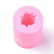 DIY 3D Rose Flower Candle Molds, Silicone Molds, for Homemade Beeswax Candle Soap Making, Pink, 65.5x43mm(DIY-WH0157-66)