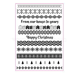 Christmas Decorative Lace Theme Clear Silicone Stamps, for DIY Scrapbooking, Photo Album Decorative, Cards Making, Stamp Sheets, Mixed Shapes, 210x150mm(PW-WG6A68A-01)